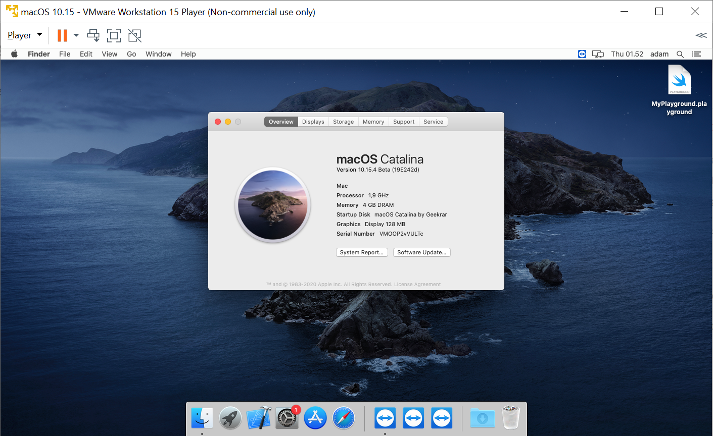 mac os for windows 10 using vmware